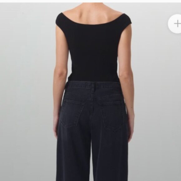 Perfect 90s cut offs made from Agolde Dara Jeans in Black Size 24 (fit like 26) - Picture 6 of 16